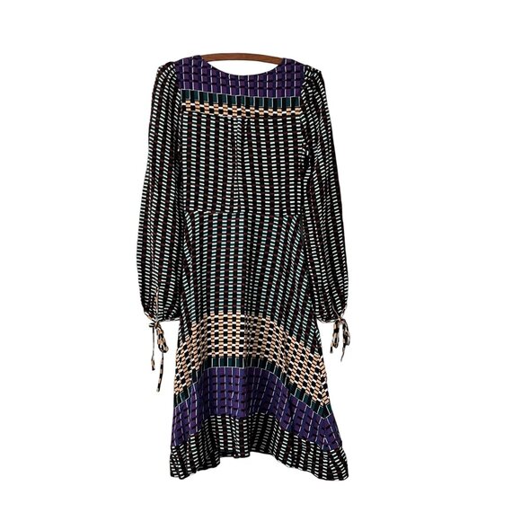 Maeve by Anthropologie Multicolor Geometric Long Sleeve Tunic Dress Size 2 - Picture 6 of 8